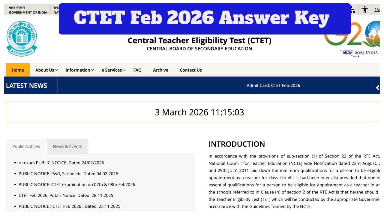 CTET 2026 Answer Key Soon: Check Paper 1 & 2 Response Sheet, Objection Window, and Expected Result Date
