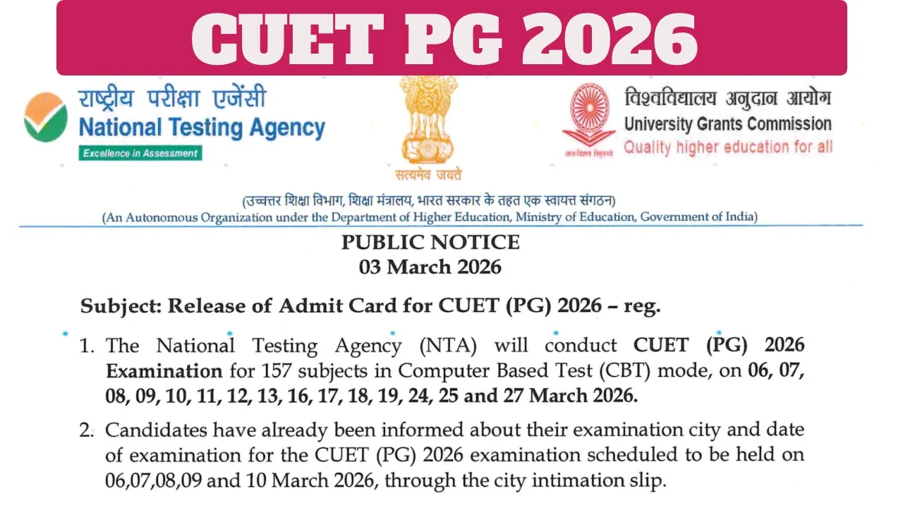 CUET PG 2026 City Slip Released: Check Your Exam City Now Before Admit Card Download