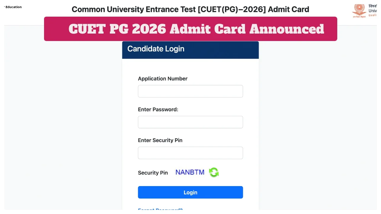 CUET PG Admit Card 2026