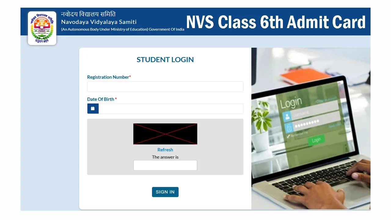 JNVST Admit Card 2026 Out: Class 6 Winter Bound Hall Ticket Download Link & Exam Instructions